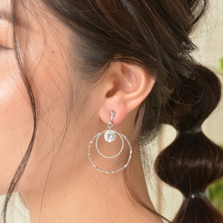 キュービックジルコニア イヤリング レディース | lunolumo | 詳細画像3 