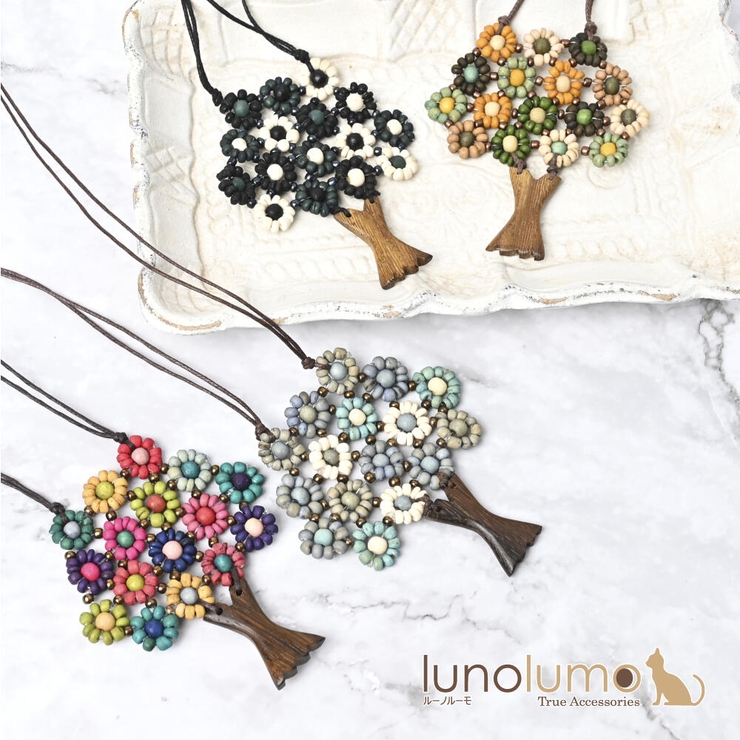 ネックレス レディース ウッド | lunolumo | 詳細画像1 