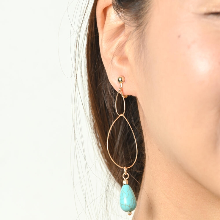 イヤリング レディース ターコイズ | lunolumo | 詳細画像3 