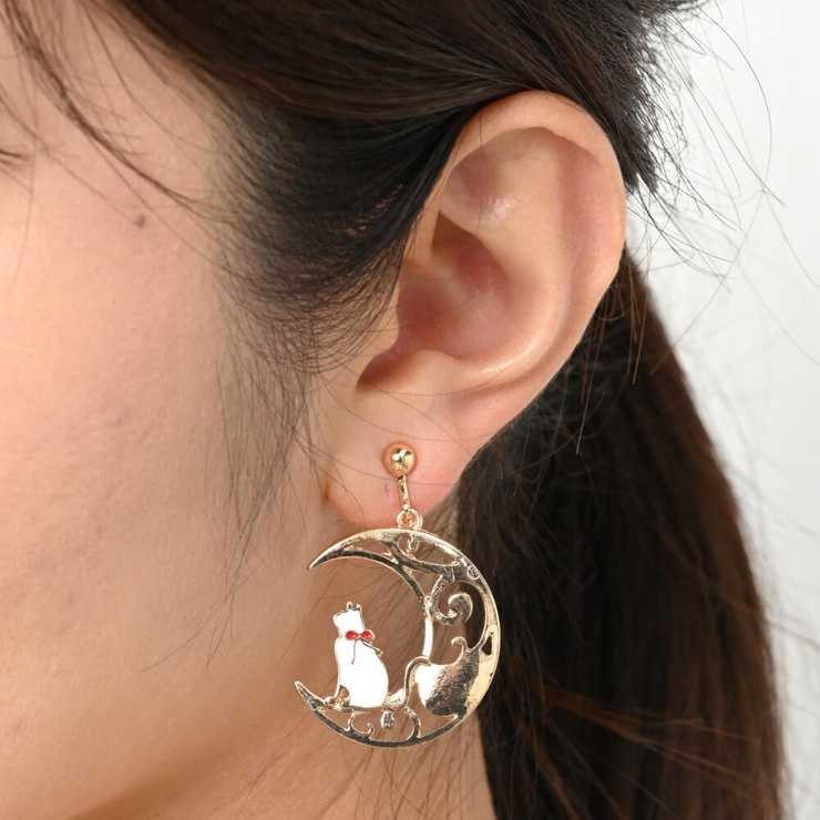 イヤリング レディース 猫 | lunolumo | 詳細画像3 