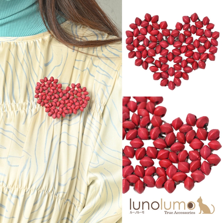 ブローチ レディース ハート | lunolumo | 詳細画像1 
