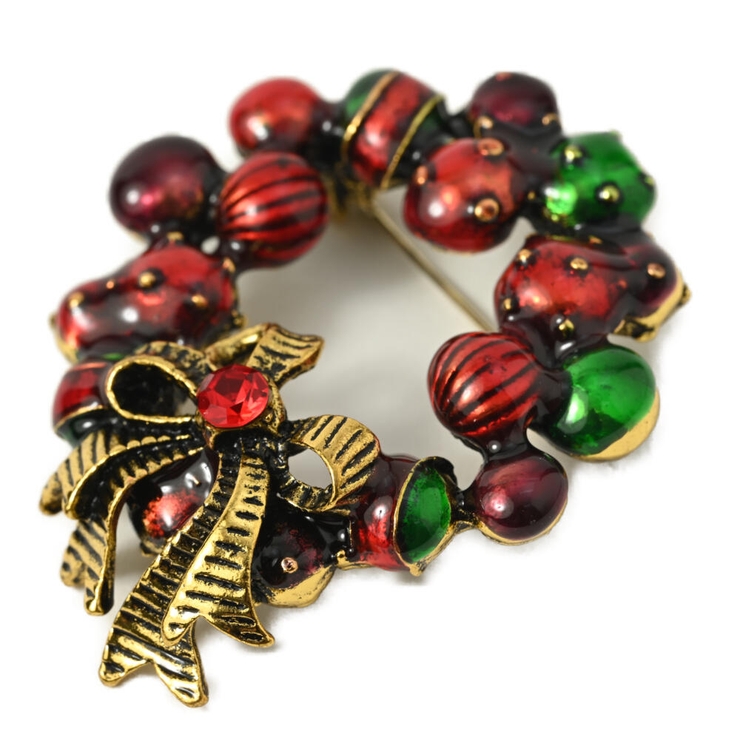 クリスマス ブローチ リース | lunolumo | 詳細画像5 