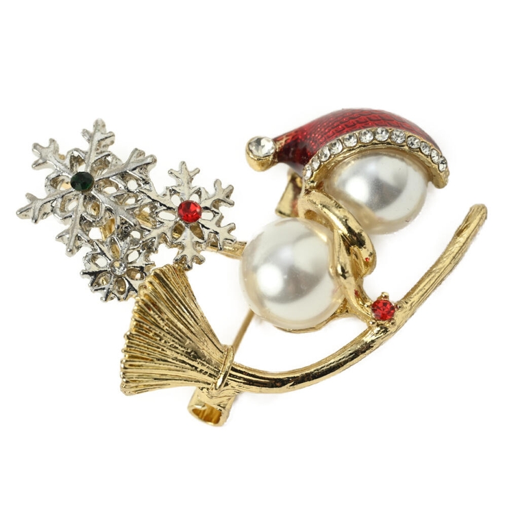 クリスマス ブローチ ゆきだるま | lunolumo | 詳細画像5 