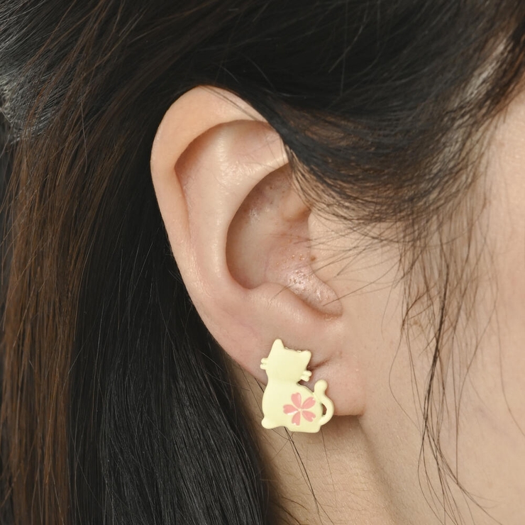 イヤリング レディース 猫 | lunolumo | 詳細画像3 