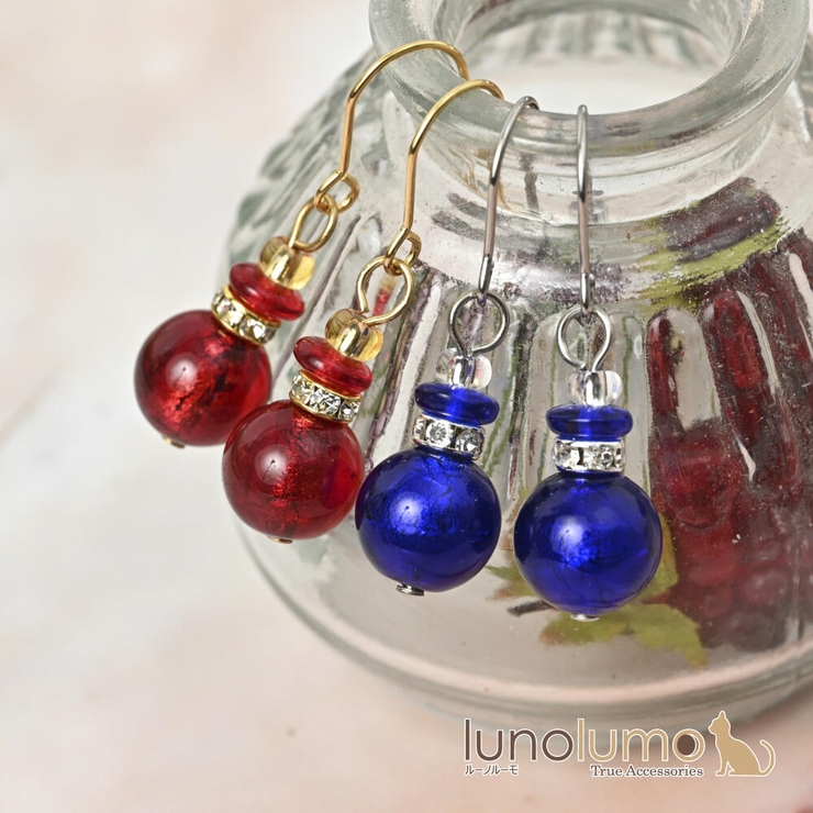 ベネチアングラスピアス ベネチアンガラス ピアス | lunolumo | 詳細画像1 