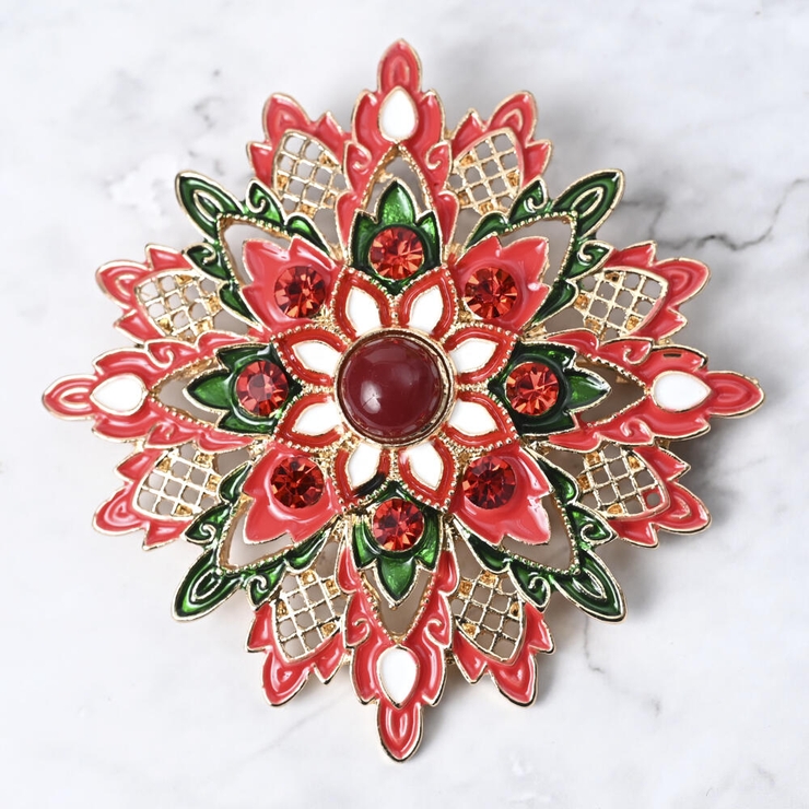 クリスマス ブローチ 赤 | lunolumo | 詳細画像4 