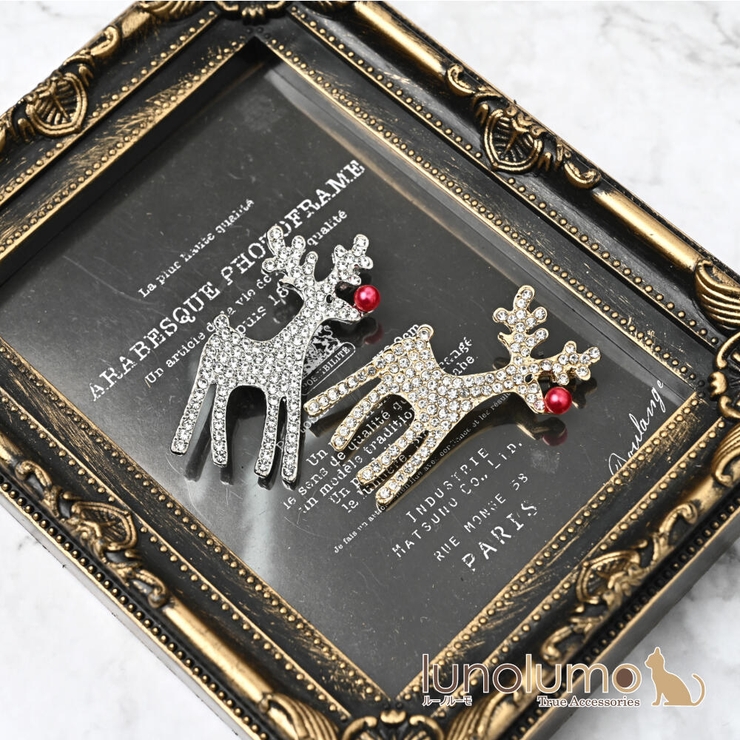 クリスマス ブローチ トナカイ | lunolumo | 詳細画像1 