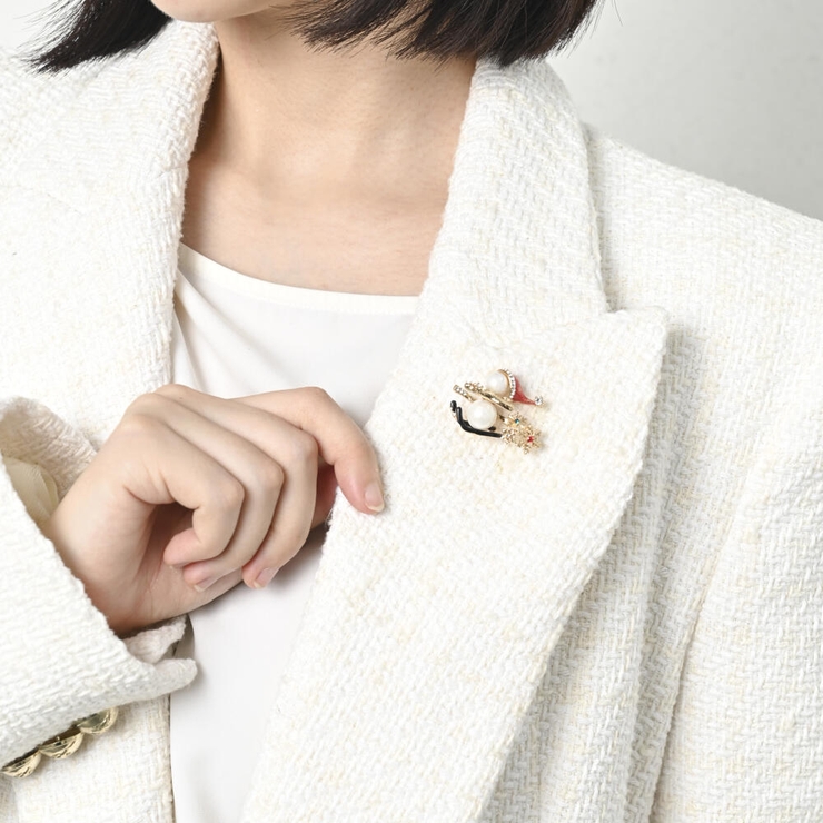 クリスマス ブローチ ゆきだるま | lunolumo | 詳細画像3 