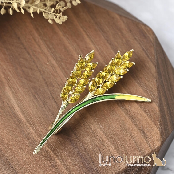 ブローチ レディース 稲穂[品番：LNLA0009787]｜lunolumo