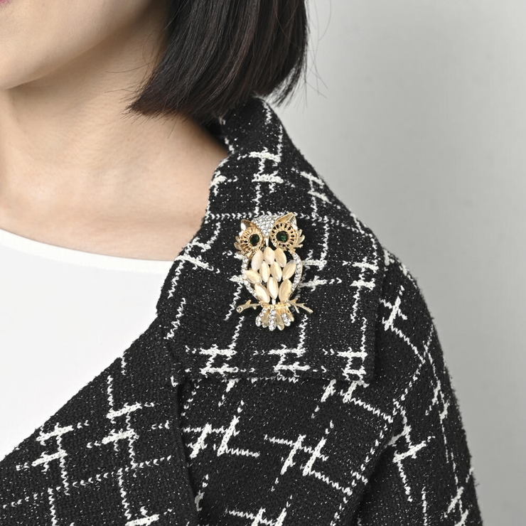 ブローチ レディース ふくろう | lunolumo | 詳細画像3 