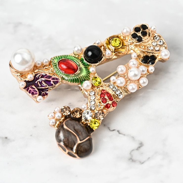 ブローチ レディース イニシャル | lunolumo | 詳細画像16 