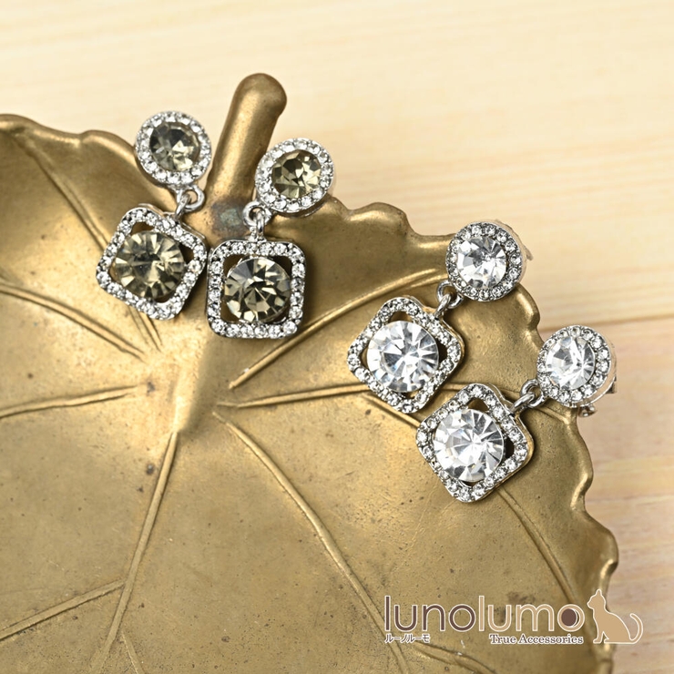 イヤリング レディース ラインストーン | lunolumo | 詳細画像1 