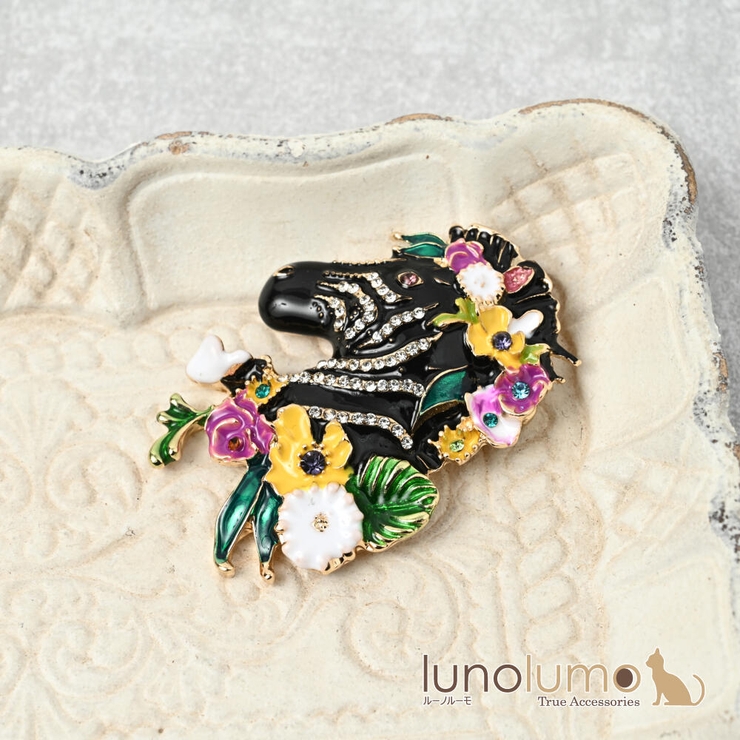 ブローチ レディース シマウマ | lunolumo | 詳細画像1 