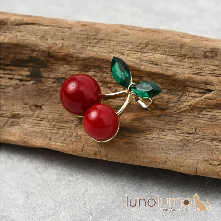 ブローチ レディース さくらんぼ | lunolumo | 詳細画像1 
