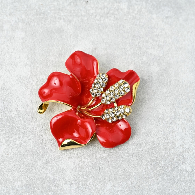 ブローチ レディース ハイビスカス | lunolumo | 詳細画像4 