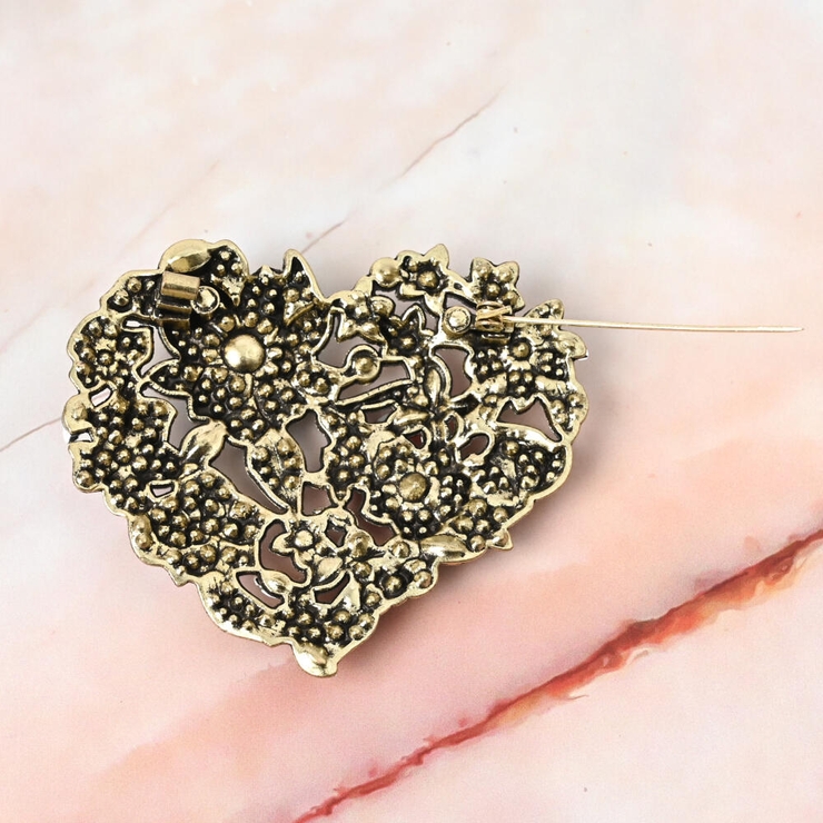 ブローチ ハート 花 | lunolumo | 詳細画像6 