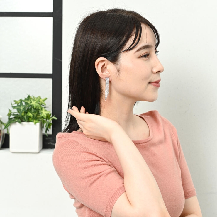 ピアス レディース ラインストーン | lunolumo | 詳細画像2 