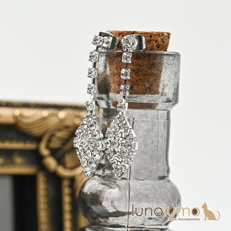 ピアス レディース ラインストーン | lunolumo | 詳細画像1 