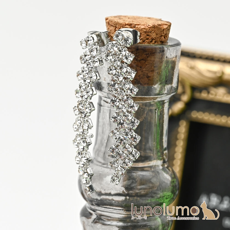 ピアス レディース ラインストーン | lunolumo | 詳細画像1 