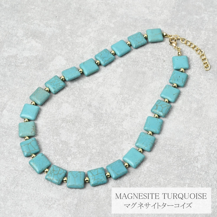 ネックレス レディース マグネサイトターコイズ | lunolumo | 詳細画像4 