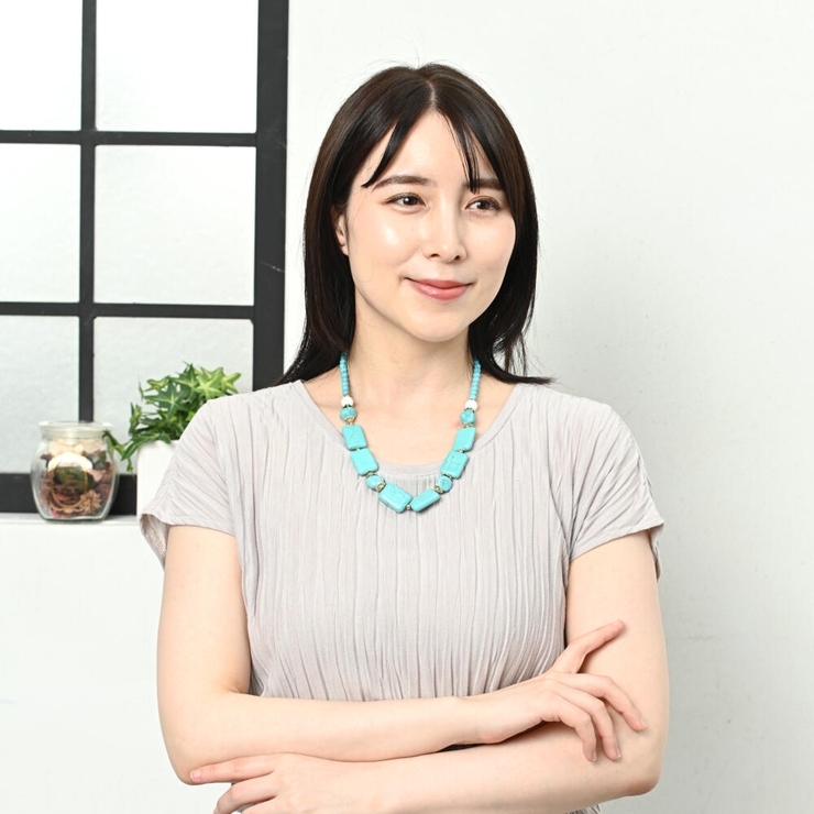 ネックレス レディース マグネサイトターコイズ | lunolumo | 詳細画像2 