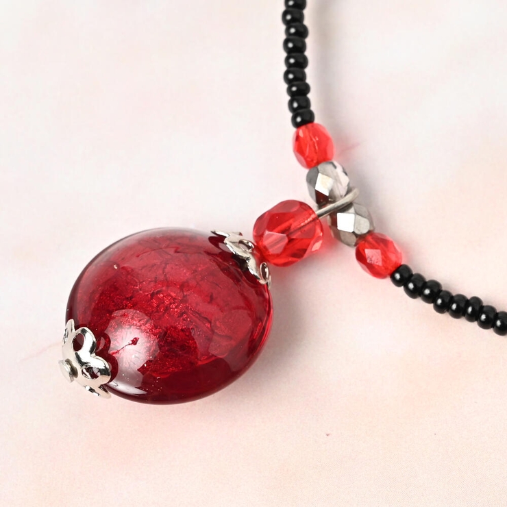 0163-NV13 ジュエリー・アクセサリー ベネチアングラスネックレス