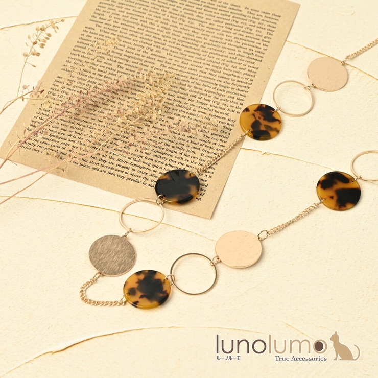 ネックレス レディース べっ甲柄 | lunolumo | 詳細画像1 