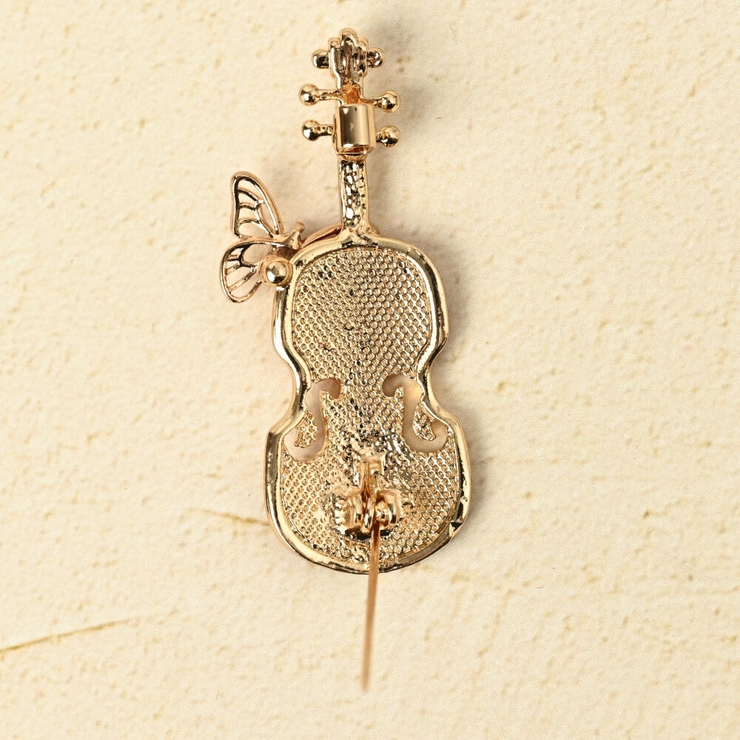 ブローチ レディース バイオリン 蝶 ちょうちょ 楽器 音楽 プレゼント BR | lunolumo | 詳細画像6 