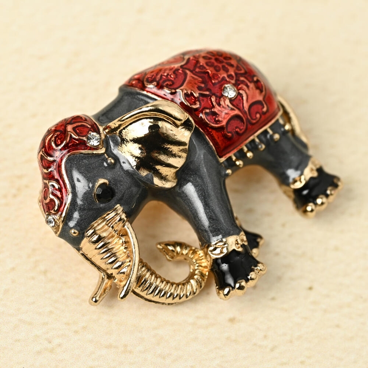 ブローチ レディース ぞう ゾウ 象 動物 サファリ 可愛い プレゼント BR | lunolumo | 詳細画像5 