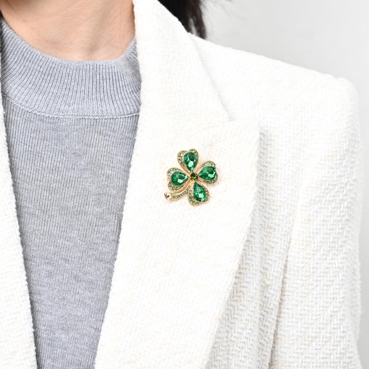 ブローチ レディース クローバー | lunolumo | 詳細画像3 