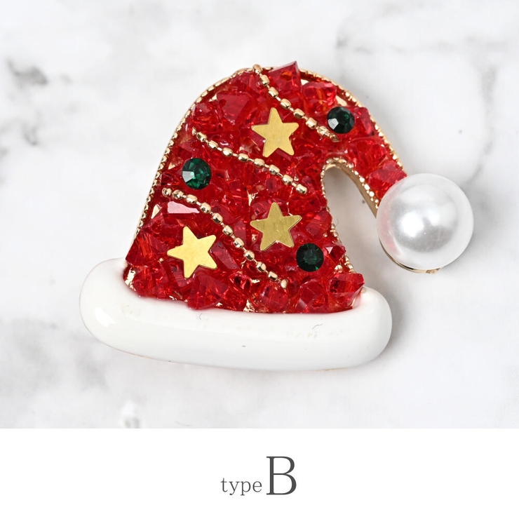 クリスマス ブローチ サンタ帽子 | lunolumo | 詳細画像9 