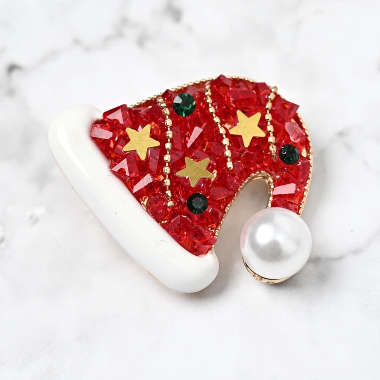 クリスマス ブローチ サンタ帽子 | lunolumo | 詳細画像10 