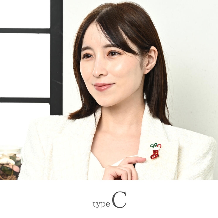 クリスマス ブローチ サンタ帽子 | lunolumo | 詳細画像12 