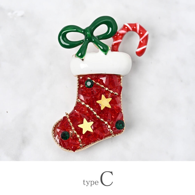 クリスマス ブローチ サンタ帽子 | lunolumo | 詳細画像14 