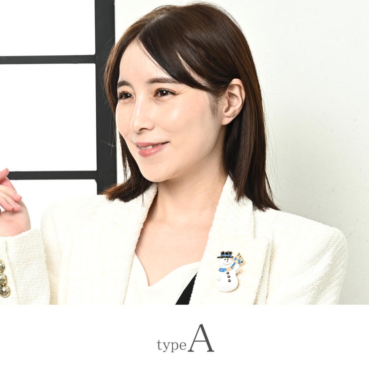 クリスマス ブローチ 雪だるま | lunolumo | 詳細画像2 