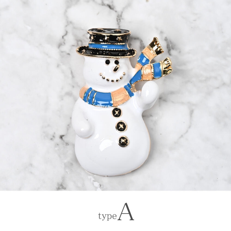 クリスマス ブローチ 雪だるま | lunolumo | 詳細画像4 