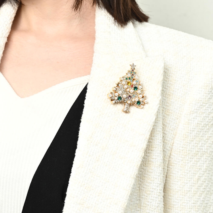 クリスマス ブローチ クリスマスツリー | lunolumo | 詳細画像3 