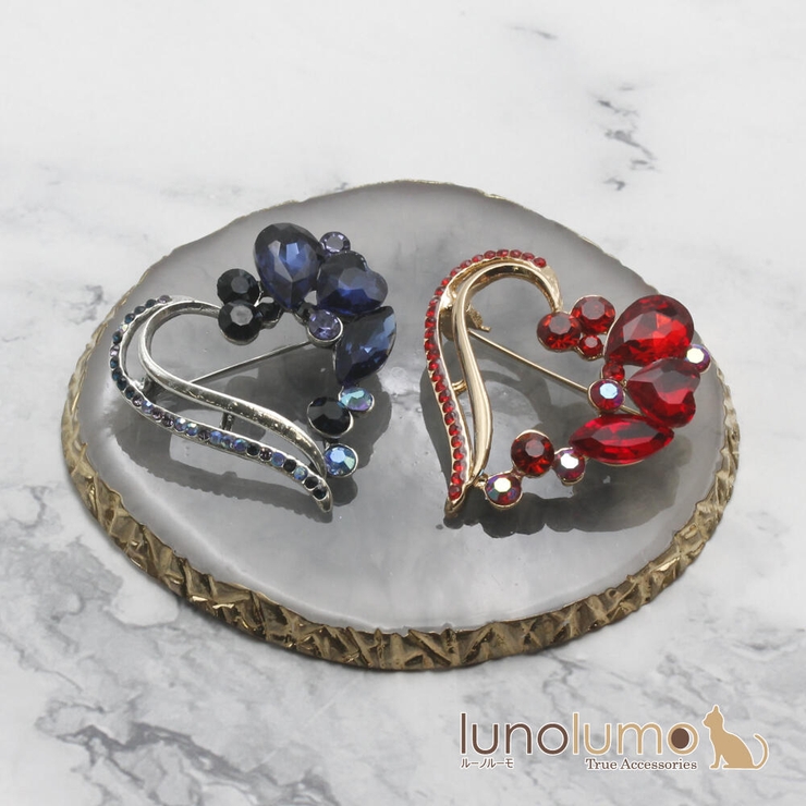 ブローチ レディース ハート | lunolumo | 詳細画像1 