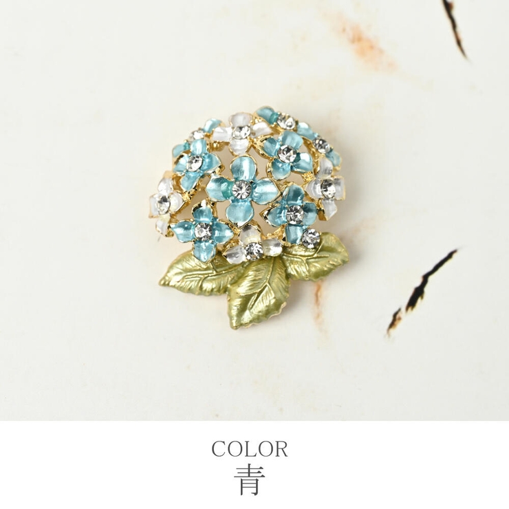 ブローチ レディース 紫陽花 | lunolumo | 詳細画像4 