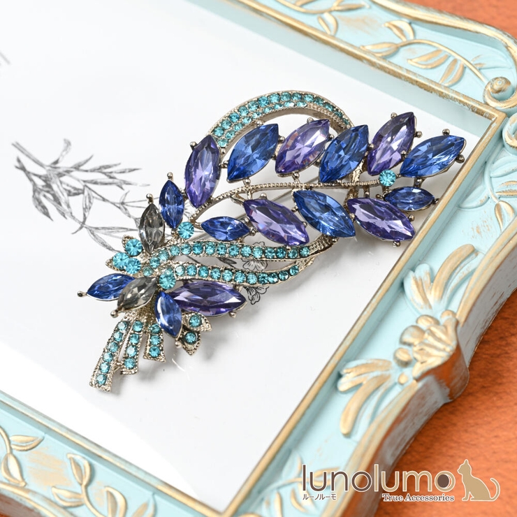 ブローチ レディース 青[品番：LNLA0011283]｜lunolumo（ルーノルーモ