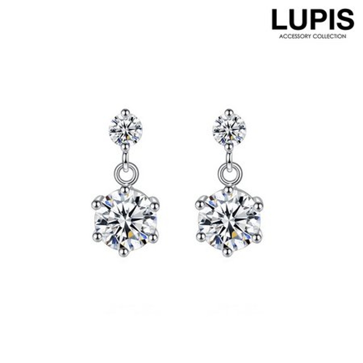 ツインキュービックジルコニアピアス  | LUPIS | 詳細画像1 