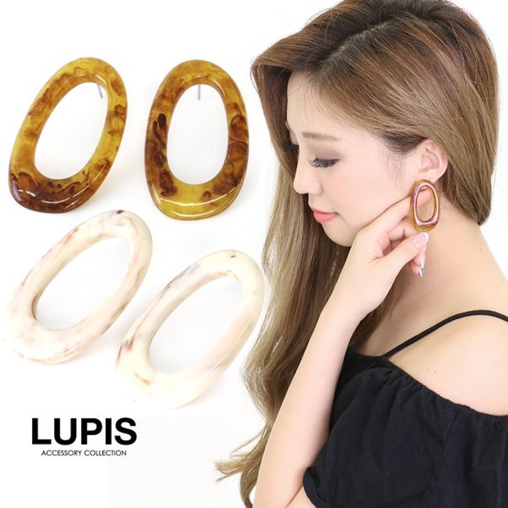 マーブルフロントサークルピアス  | LUPIS | 詳細画像1 