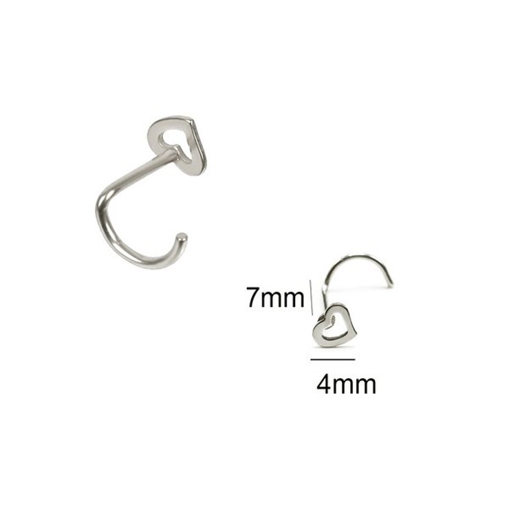 【20G】ハートフレームノストリルスクリューボディピアス・鼻ピアス | LUPIS | 詳細画像2 