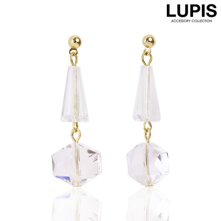 シンプルクリアビジューピアス  | LUPIS | 詳細画像1 