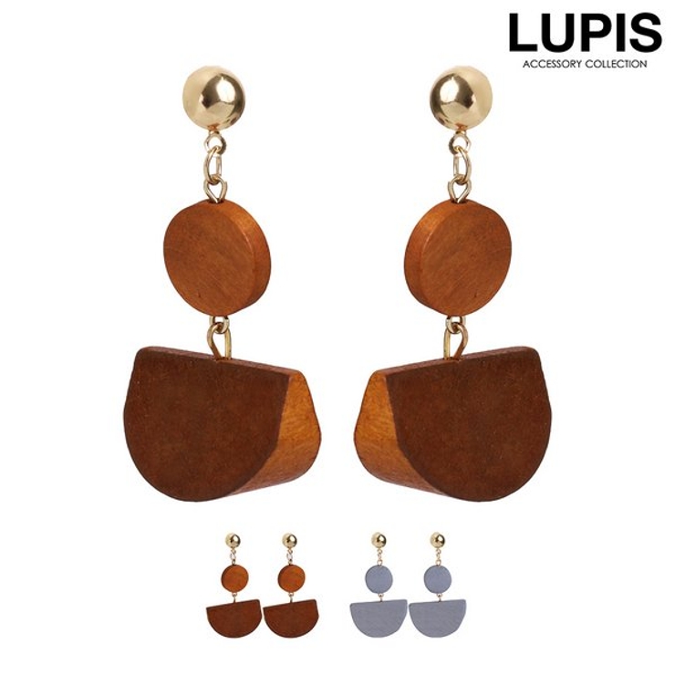 サークル×ボートウッドピアス  | LUPIS | 詳細画像1 