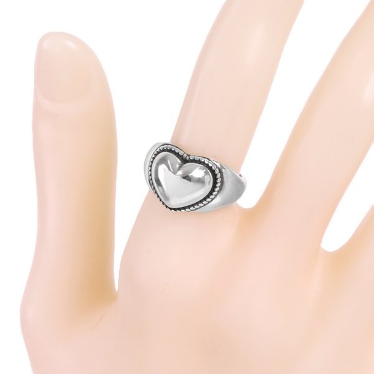 チェーン×ハートアンティークシルバーリング【いぶし加工 指輪】 | LUPIS | 詳細画像3 