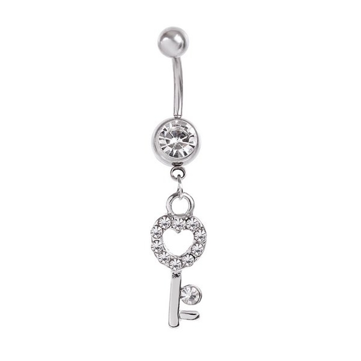 【14G】ハートキーバナナバーベルボディピアス・へそピアス | LUPIS | 詳細画像2 