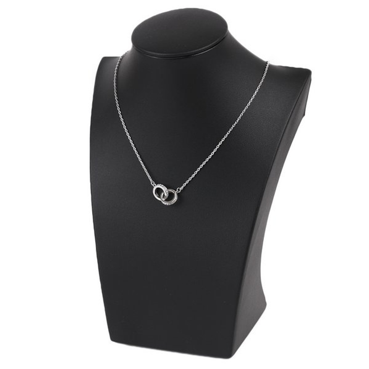 ツインリングネックレス 【キュービックジルコニア CZ | LACORDE  | 詳細画像4 