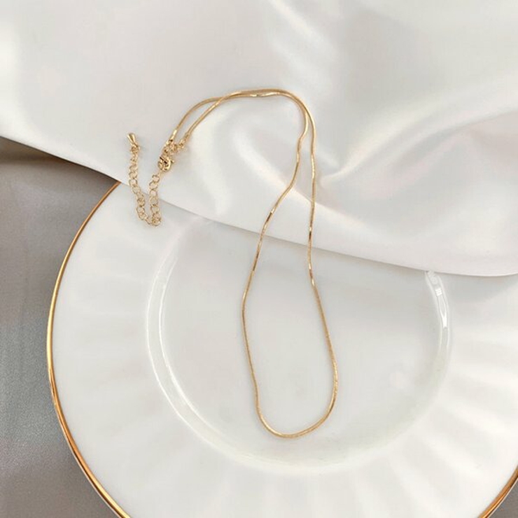 シンプルスネークチェーンネックレス | LUPIS | 詳細画像5 