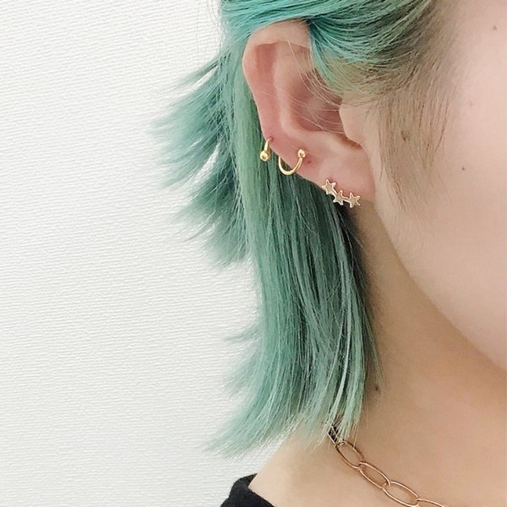 【16G】トリプルスターストレートバーベルボディピアス | LUPIS | 詳細画像2 